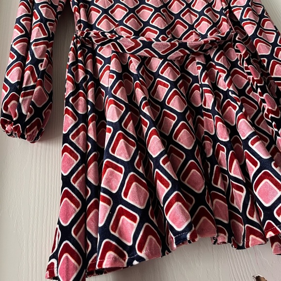 ZARA Pink Velvet Button-Down Long Sleeve Dress - Picture 9 of 12